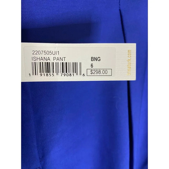 NWT Trina Turk Ishana Blue Tailored Pants-sz 6 - Picture 6 of 13